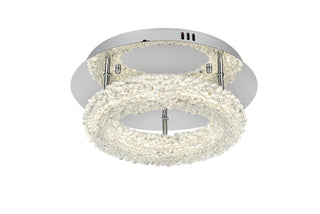 Bowen 14 inch Adjustable LED Flush Mount in Chrome