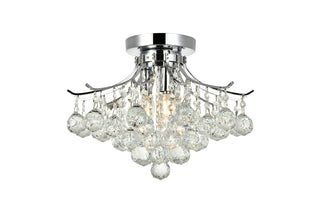 Toureg 3 light Chrome Flush Mount Clear Royal Cut Crystal