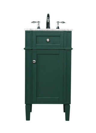 18 inch Single bathroom vanity in green