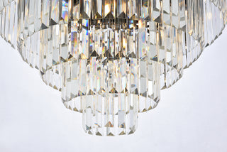 Sydney 17 light Matte Black Flush Mount Clear Royal Cut Crystal