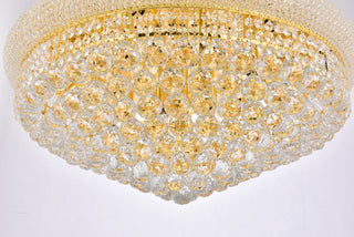 Primo 15 light Gold Flush Mount Clear Royal Cut Crystal