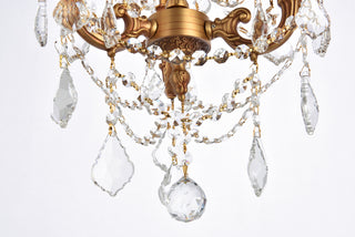 Rosalia 3 light French Gold Pendant Clear Royal Cut Crystal