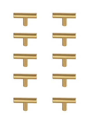 Quinn Brass T Bar Pull Multipack (set of 10)