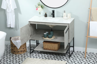 40 inch Single bathroom vanity in concrete grey