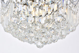 Corona 6 light Chrome Flush Mount Clear Royal Cut Crystal