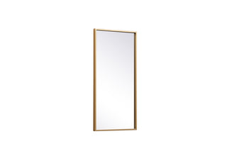 Metal frame rectangle mirror 14x28 inch in brass