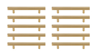 Dior 5" Center to Center Brass Bar Pull Multipack (set of 10)