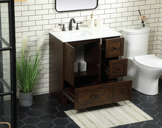 32 inch Single bathroom vanity in expresso