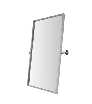 Rectangle pivot mirror 24x32 inch in silver