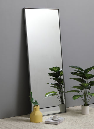 Metal frame rectangle mirror 24 inch x 60 inch in Grey