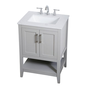 24 inch Single Bathroom Vanity in Grey