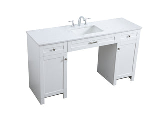 60 Inch ADA Compliant Bathroom Vanity In White