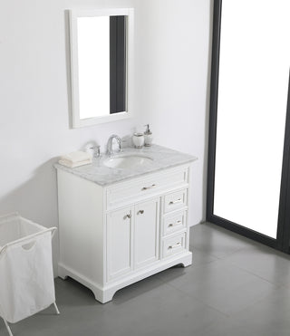 36 In. Single Bathroom Vanity Set In White