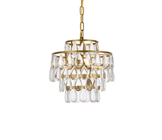 Mila 12 inch pendant in brass