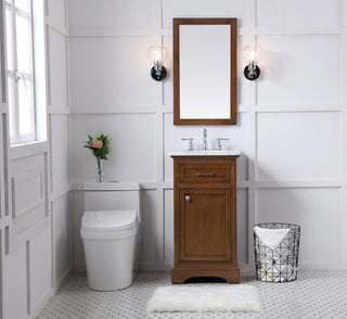 19 in. Single Bathroom Vanity set in teak