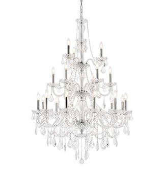Giselle 21 light Chrome Chandelier Clear Royal Cut Crystal