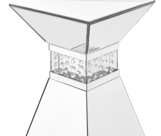 12 inch Crystal End Table in Clear Mirror Finish