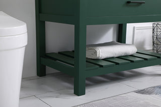 36 inch Single bathroom vanity in green