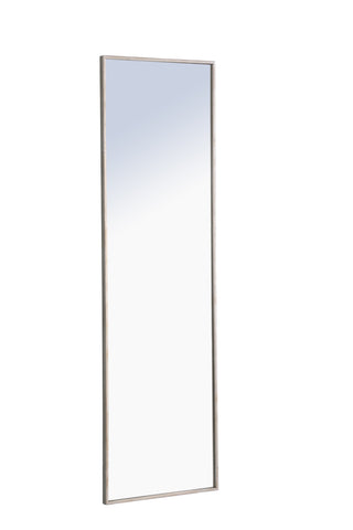 Metal frame Rectangle Mirror 18 inch Silver