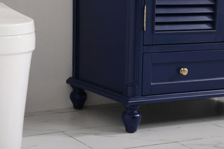 36 inch Single bathroom vanity in blue