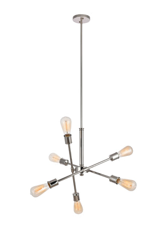 Axel 6 Lights polished Nickel Pendant