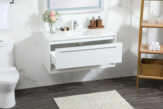 40 inch Single bathroom vanity in white