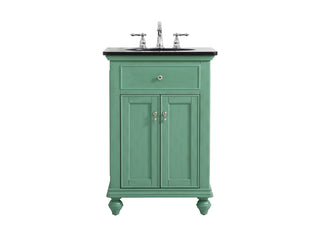 24 inch Single bathroom vanity in vintage mint