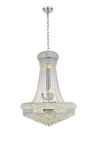 Primo 14 light Chrome Chandelier Clear Royal Cut Crystal