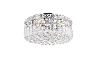 Maxime 4 light Chrome Flush Mount Clear Royal Cut Crystal