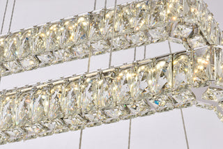 Monroe 42 inch LED triple rectangle pendant in chrome