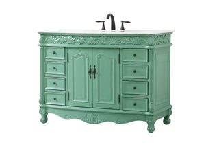 48 inch Single bathroom vanity in vintage mint