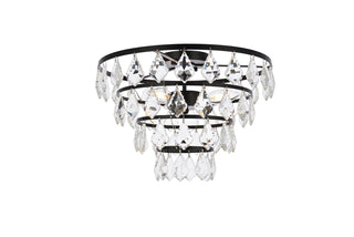 Ella 16 inch flush mount in black