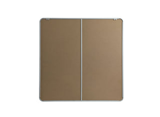 Soft corner metal square mirror 48x48 inch in Silver