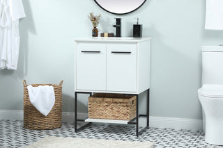 24 inch Single bathroom vanity in white