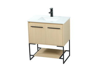 30 inch Single bathroom vanity in maple