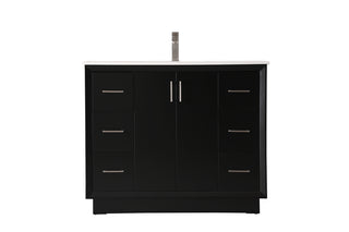 42 Inch SIngle Bathroom Vanity In Black