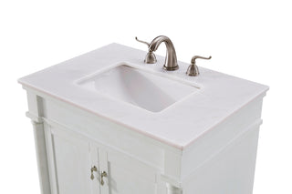 30 In. Single Bathroom Vanity Set In Antique White