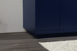 36 inch Single bathroom vanity in blue with backsplash