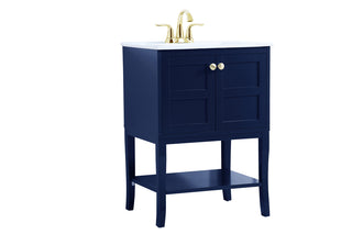 24 inch bathroom vanity in Blue