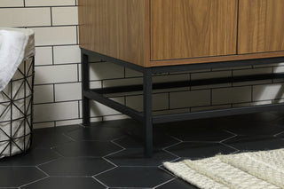 36 inch Single bathroom vanity in walnut brown