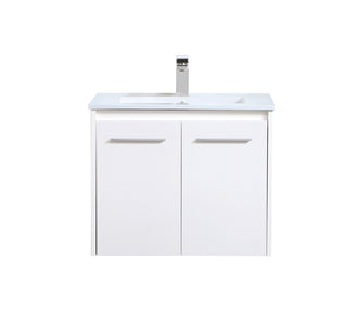 24 inch  Single Bathroom Floating Vanity in White