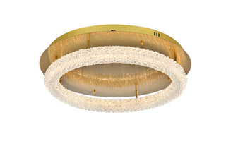 Bowen 26 inch Adjustable LED Flush Mount in Satin Gold