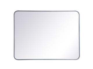 Soft corner metal rectangular mirror 27x36 inch in Silver