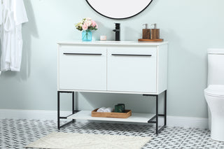 40 inch Single bathroom vanity in white