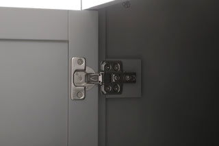 20 Inch Wide Bathroom Linen Storage Freestanding Cabinet In Grey
