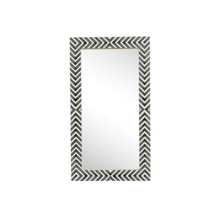 Rectangular mirror 36x20 inch in chevron