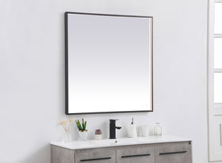 Pier 36x36 inch LED mirror with adjustable color temperature 3000K/4200K/6400K in black