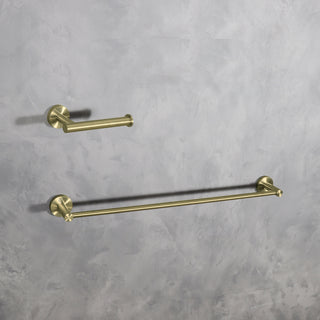 Alma 2-Piece Bathroom Hardware Set in Brushed Gold