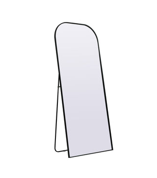 Metal Frame Arch Full Length Mirror 32x76 Inch in Black