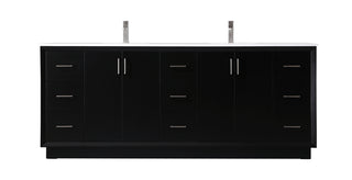 84 Inch Double Bathroom Vanity In Black